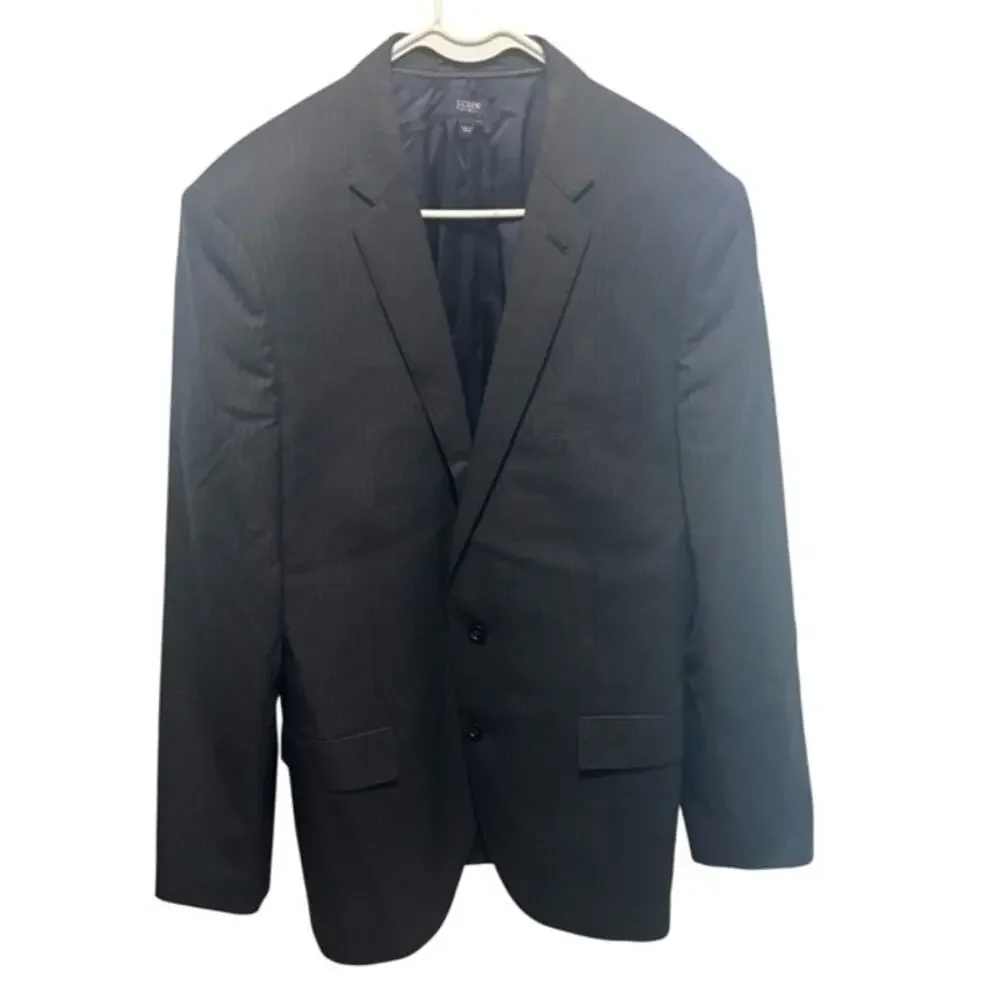 J. Crew Ludlow Piana Blazer 44L Italian 120's Wool Suit Jacket Gray Sports Coat